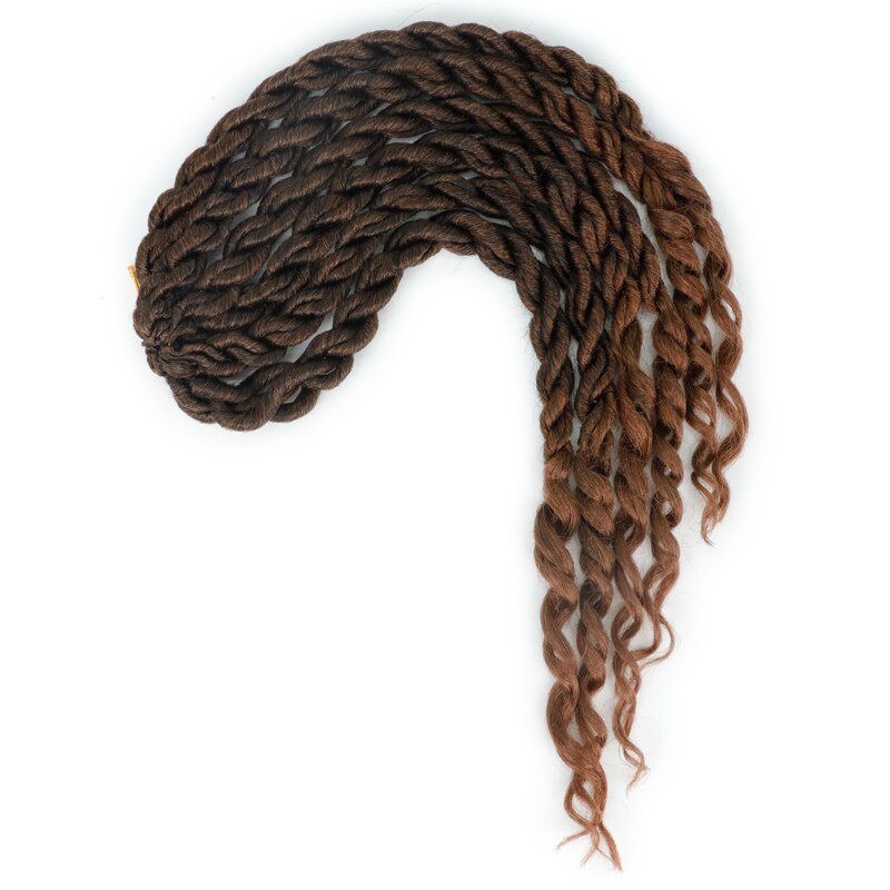 LISI chica peluca extensiones de cabello sintético para las mujeres jóvenes Crochet Artificial sintético trenzado pelucas ondulado trenzado trenzas: 4