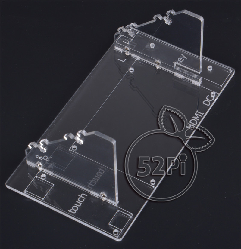 Transparent Clear Acrylic Bracket for Raspberry Pi 7" LCD Screen Panel Digital Screen