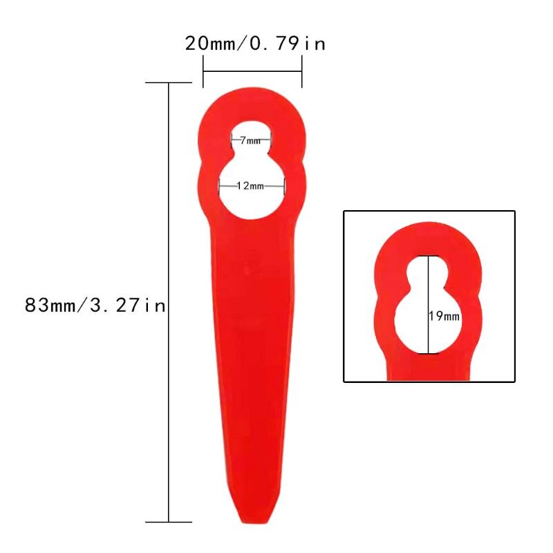 8 sztuk plastikowe trymer ostrza dla stihl PolyCut 2-2 FSA 45 kosiarka trawy łatwe wykończenia trymer narzędzia ogrodnicze 203F