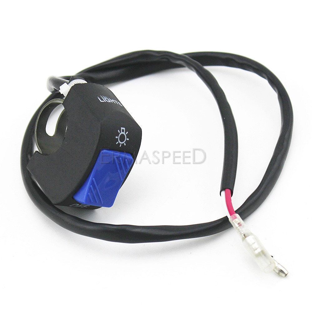 Interrupteur universel pour moto et Scooter, bouton-poussoir On-Off pour guidon, contrôleur 12V, 7/8 pouces, 22mm