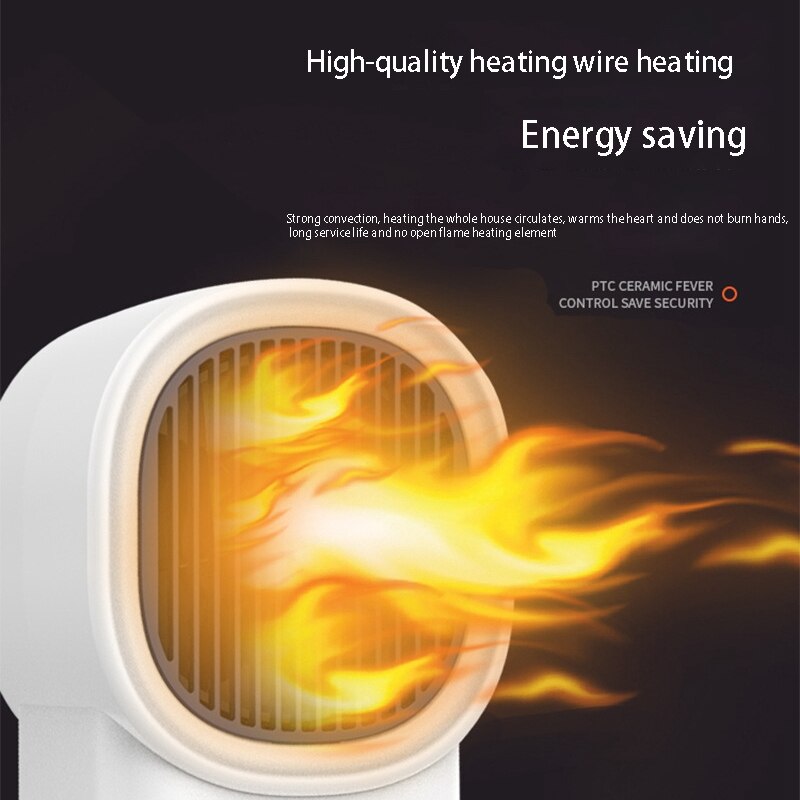 Space Heater Portable Electric Heater Fan Quick Heat-Up Ultra Quite for Office Table Home Dorm EU Plug