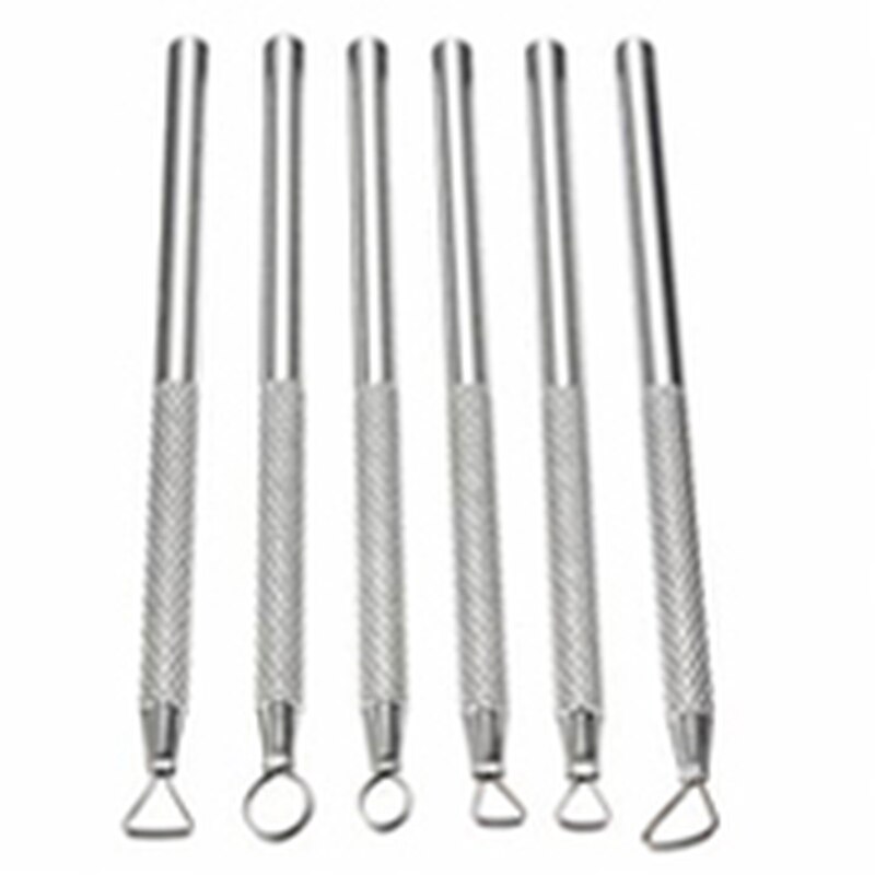 6 Pcs Metal Clay Sculpture Tool Engraving Tools Pottery Sculpture Tools for Clay Sculpture Pottery Modeling