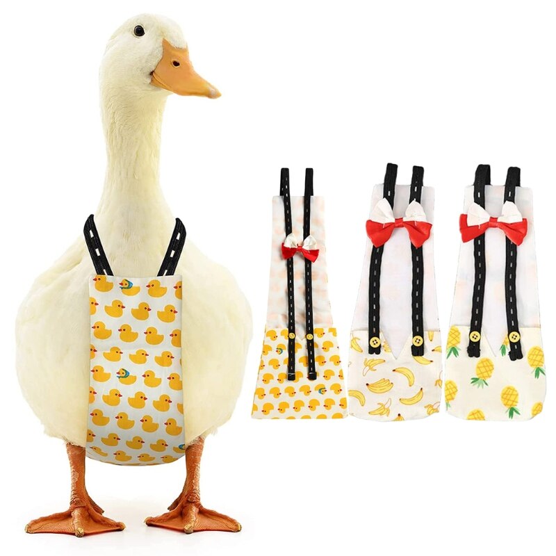 Duck Diaper Chicken Goose Adjustable Washable Nappy Clothes for Poultry Costume