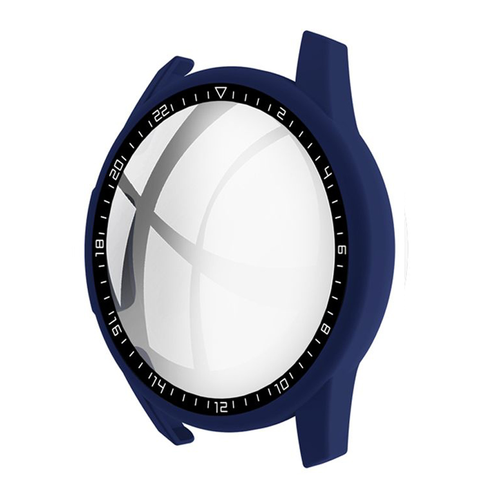 Herdet glass deksel for huawei watch  gt 2 46mm stk urskive skala beskyttende etui skjermbeskytter klokke skall smartklokke tilbehør: A-midnattsblå