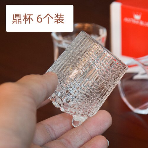 Lead-free crystal glass mini one or two white wine glasses, strong wine glasses, small wine glasses, 50 ml one-cup.: cup B 6pcs