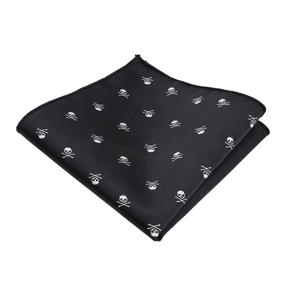 Pañuelo cuadrado de bolsillo para hombre, pañuelo de Calavera, azul, rojo, negro, 26x26CM, traje de pañuelo, toalla de pecho para de boda y negocios: 1