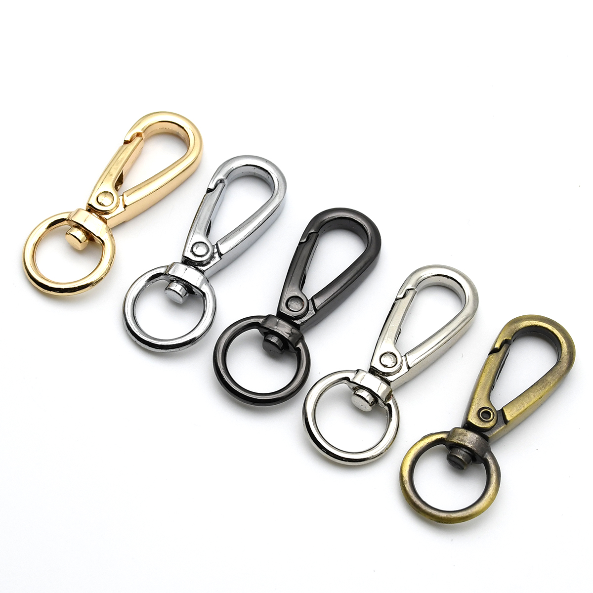 Draaibare Karabijn Karabijnhaak Metalen Karabijnhaak Trigger Clip Gesp Sleutelhanger O Ring Hondenriem Tas Onderdelen Handtas DIY Accessoires