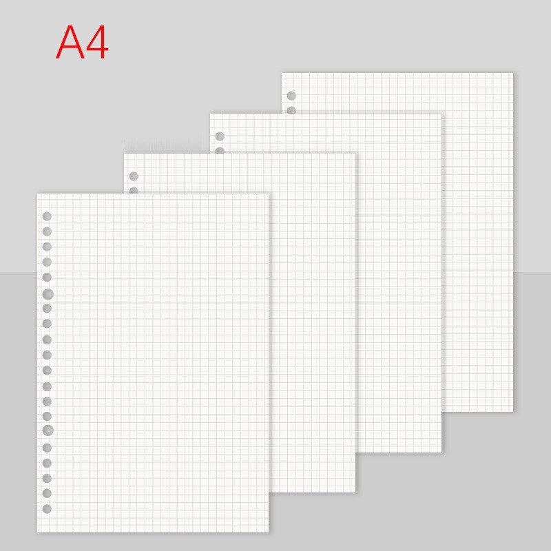 A5 B5 A4 Loose Leaf Notebook Refill Journal Plannner Notebook Inner Page 50 Sheets Diary Weekly Monthly DIY Inside Spiral Paper: A4 30Holes 50Sheets2
