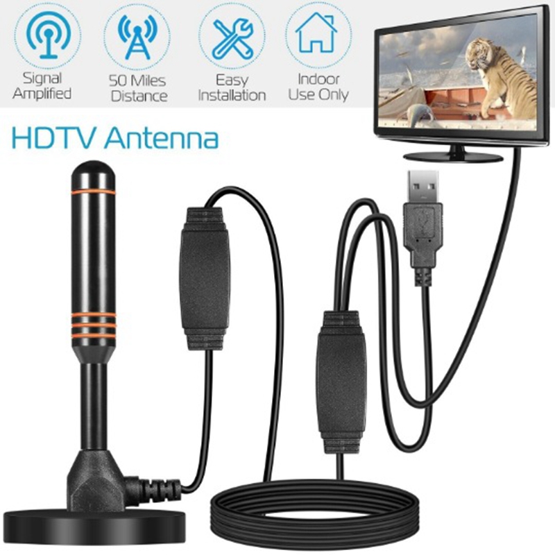 HD Digital TV Antenna Indoor Amplified dab antenna 200 Miles Ultra HDTV With Amplifier VHF/UHF Quick Response Outdoor Aerial Set