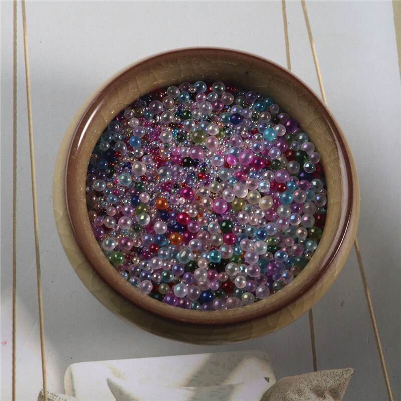 50G DIY mezcla colorida de agua de burbujas de cuentas de vidrio para el Molde de resina de relleno surtido de Micro cuentas de Arte de resina suministros de fabricación de joyería: Mixed Color