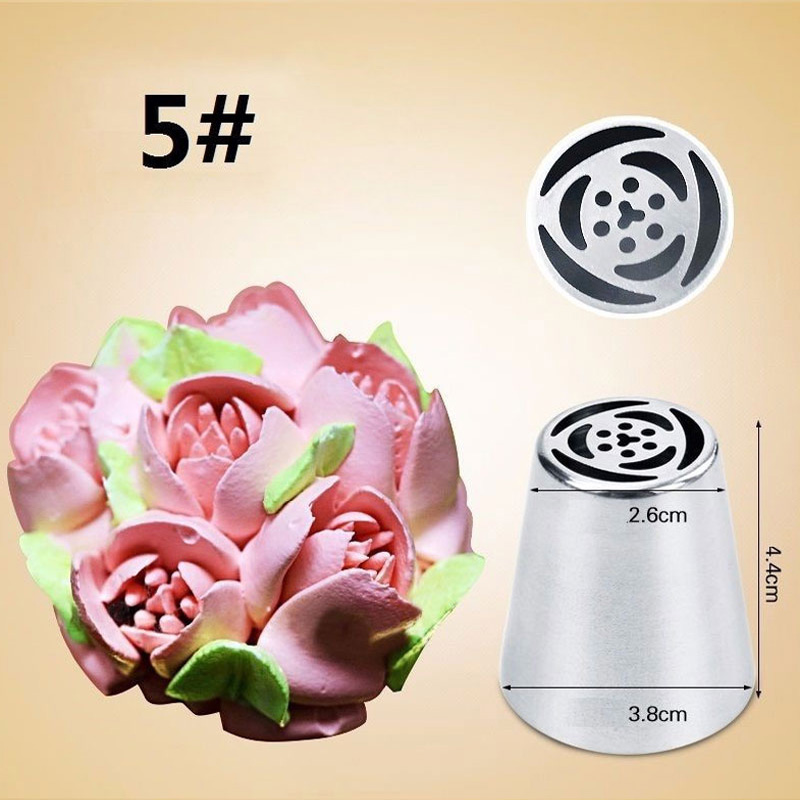 Boquillas de manga pastelera para decoración de pasteles, moldes para plantillas, utensilios para hornear, herramientas de pastelería, flores rosas, 7 Uds.