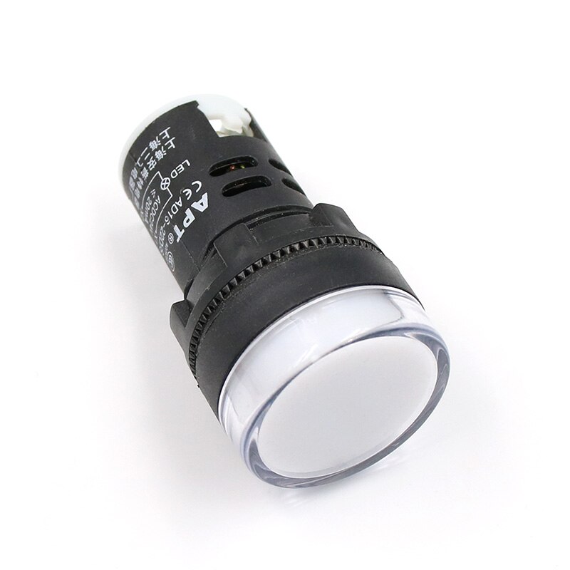 22MM Tafel montieren LED Energie Elektronische Anzeige Pilot Signal Licht Lampe 12V 24V 110V 220V 380V verrotten Grün Gelb Blau Weiß LED: Weiß / 220V