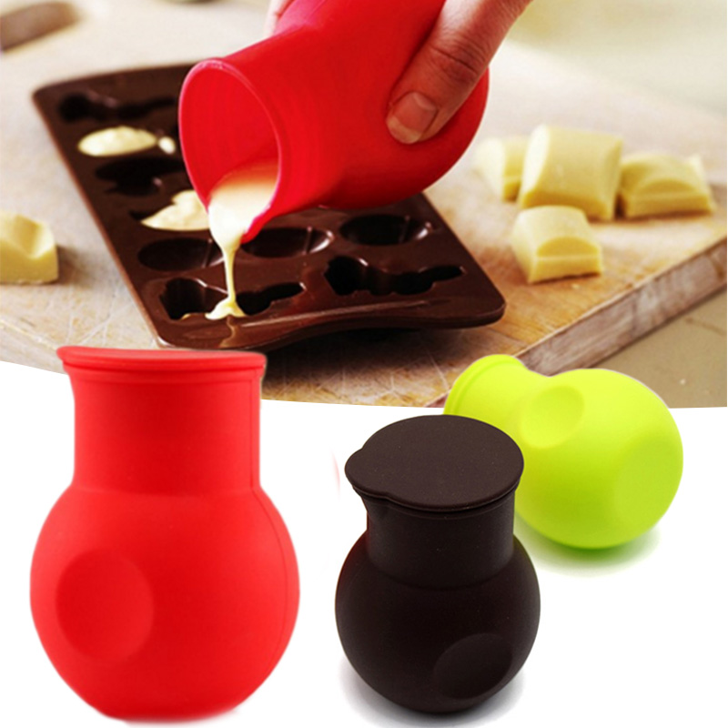 3 Kleuren Silicone Gesmolten Chocolade Cup Bakken Chocolade Pot Bakken Tools Bakken Accessoires Schoon Chocolade Melting Pot