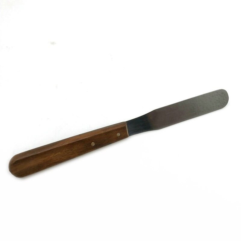 Espátula de yeso para laboratorio Dental, herramienta quirúrgica con mango de madera, alginato y mezcla de Metal