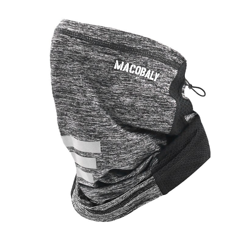 Masque cache-nez à cordon de serrage, cache-nez avec maille respirante pour Sports de plein air d&#39;été, Protection contre la poussière UV: Hemp Ash Logo