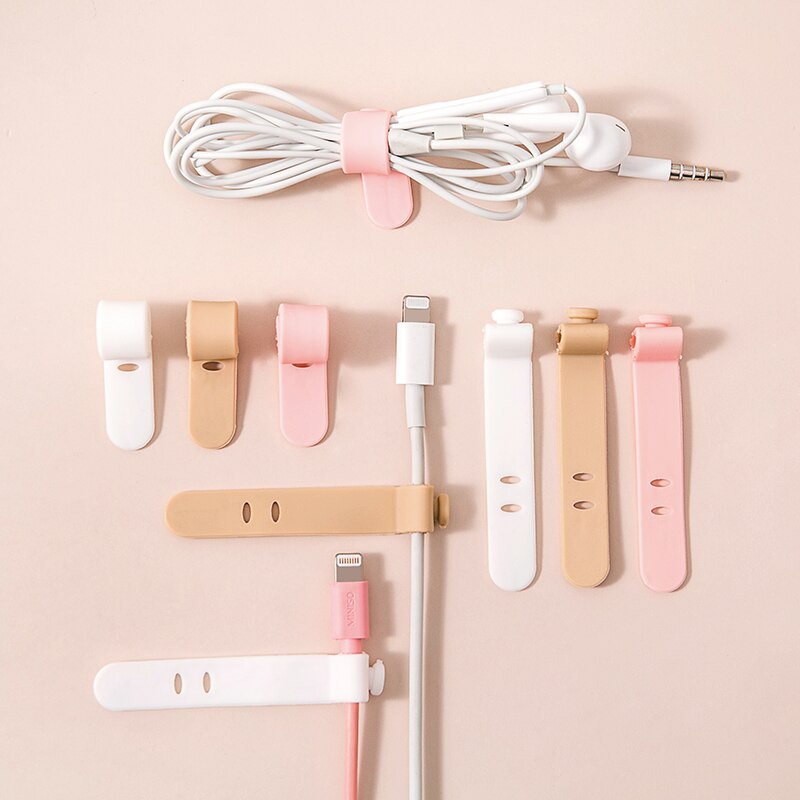 Self-adhesive Desk Set Wire Clip Electrical Wire Fitted Hooks&Rails Data Cable Glands Winder Organizer Cable Protector