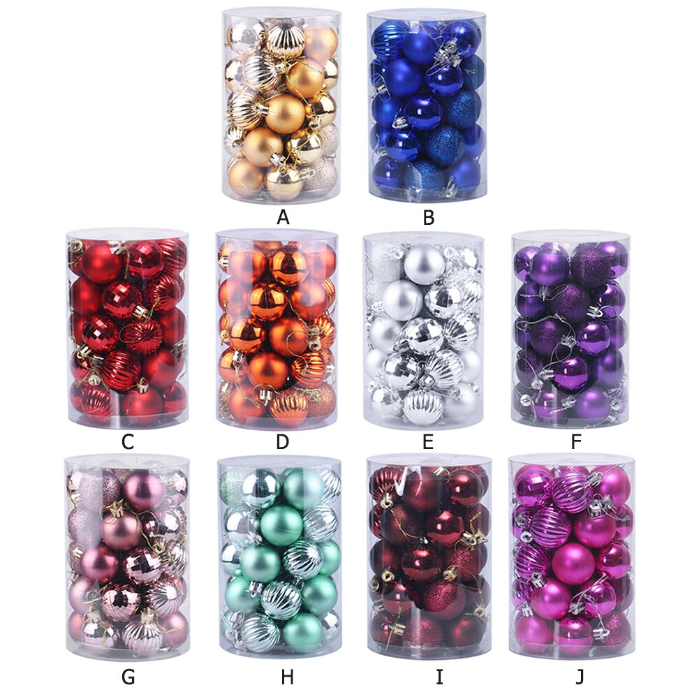 34 stuks kerstballen winkelcentrum plafond raam hangende bal ornament hanger kerstfeest kerstboomversiering