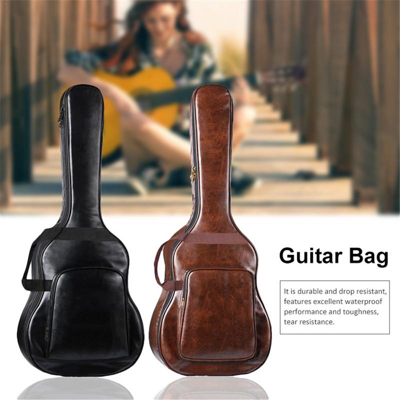 Vandtæt guitar rygsæk taske fortykkede musikinstrument rygsække til 40 41 tommer guitar taske pu musik rygsæk tasker