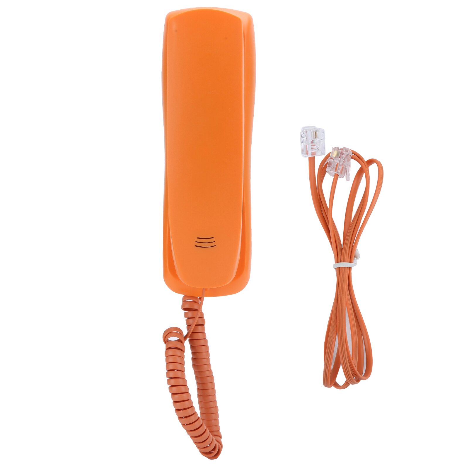 Mini teléfono fijo de escritorio con cable, montado en la pared, fijo, para casa, Hotel, oficina, negocios: Naranja