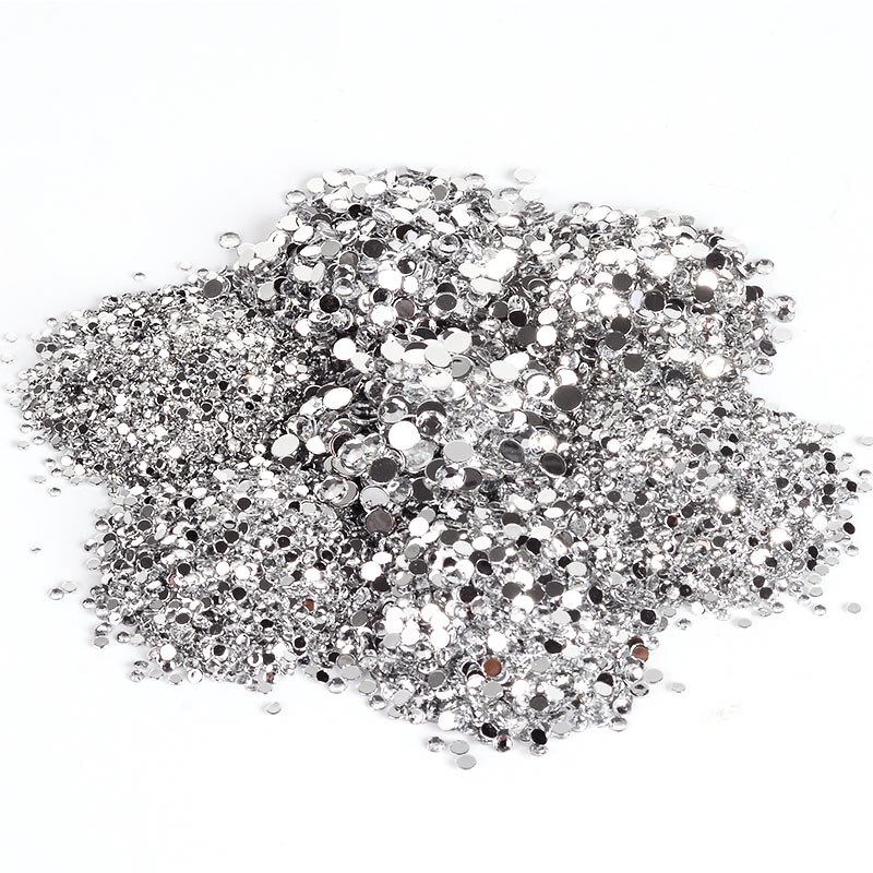 1000 pcs Mixed Size Black Crystal AB Rhinestones Nail Art Rhinestones Voor Nagels 3D Nail Art Decoraties Manicure Accessoires: Clear