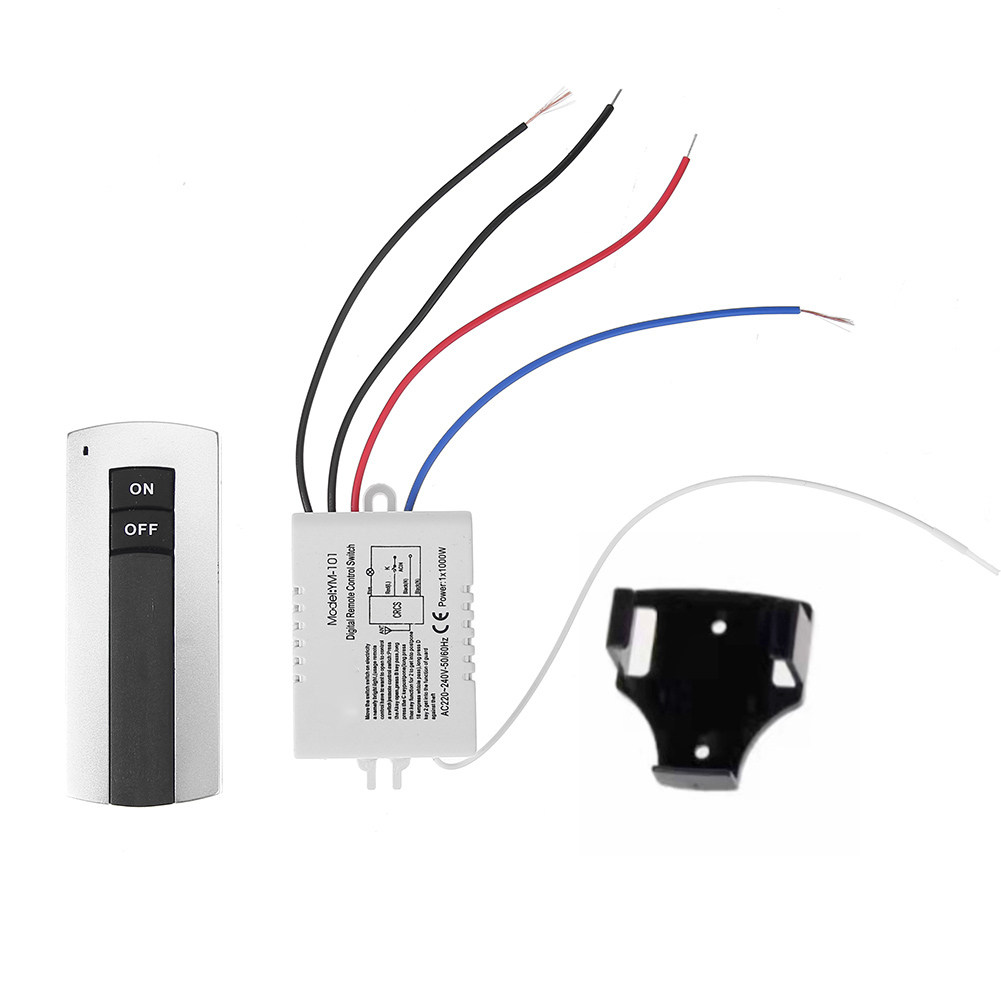 Draadloze 1 2 3 Way 220V Lamp Afstandsbediening Schakelaar Ontvanger Zender Voor Led Lamp Lage Spanning Lamp plafondlamp Ventilator: 1 Relay