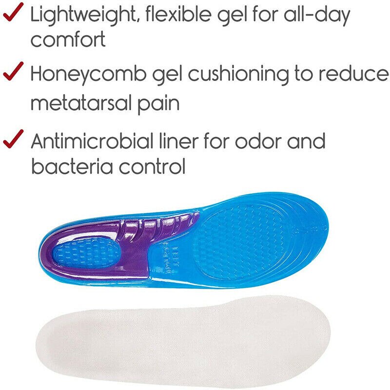 Plantillas de Gel de silicona plantillas de mujer para hombre plantillas ortopédicas para zapatos de masaje