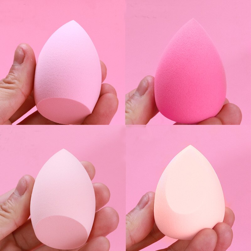 3/4 Piece Set Of Makeup Sponge, Puff, Healthy Latex Soft Sponge, Wet And Dry Set, Beveled Beauty Makeup Tool: 4 pcs pink opp