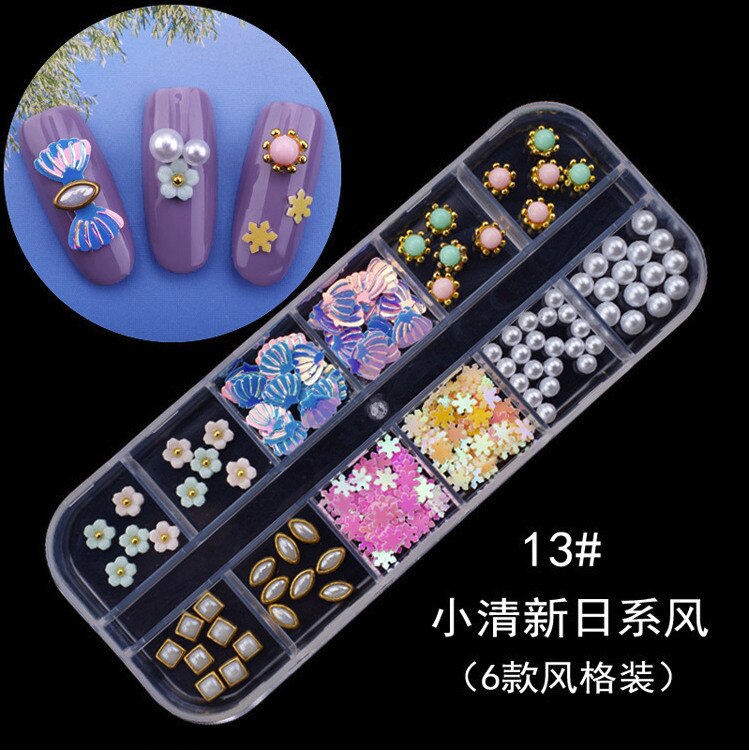 3D ongle cristal strass paillettes métal diamant Sequin Technique manucure ongle Art déco Nail Art bijoux: 13
