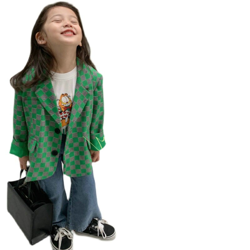 Droshipping 2022 Spring Girls&#39; Suit Coat For Kids Clothes Girl Button Jacket And Outerwear Children Clothing Costume