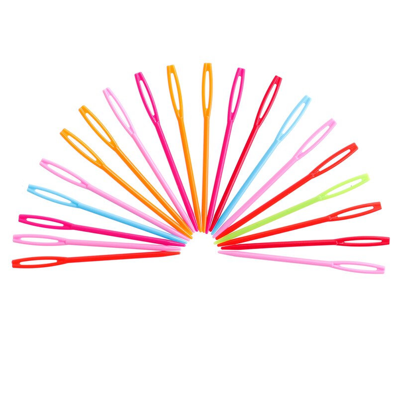 20 pièces 7cm aiguilles à tricoter en plastique Crochet crochets tapisserie laine fil aiguilles enfants bricolage chandail outils de tissage