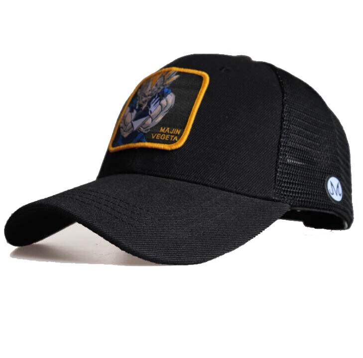 Sombrero de malla Z de dibujos animados, geniales, Goku, Vegetto, Lunch, Saiyan, sombreros de béisbol, gorra de mujer, Unisex: D26