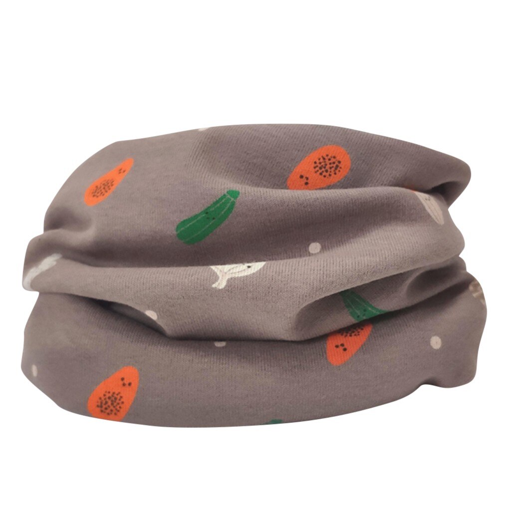 Spring Autumn Winter Children Warm Scarf For 0-10 Years Old Kids Boy Girl Neck Collar Baby Cartoon Scarves Warm Collar: Dark Gray