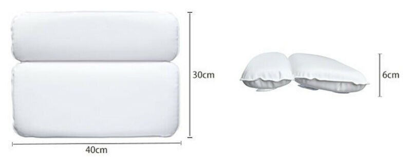 Luxury Spa Bath Pillow Head/Neck/Back Support Bathtub Cushion w/ Suction Cups