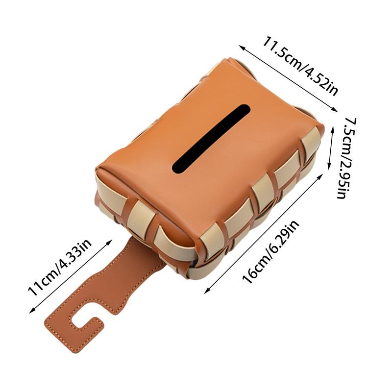 Auto Tissue Box Achterbank Servet Organizer PU Lederen Servet Tissue Dispenser Houder Haak Auto Tissue Case Voor Auto SUV