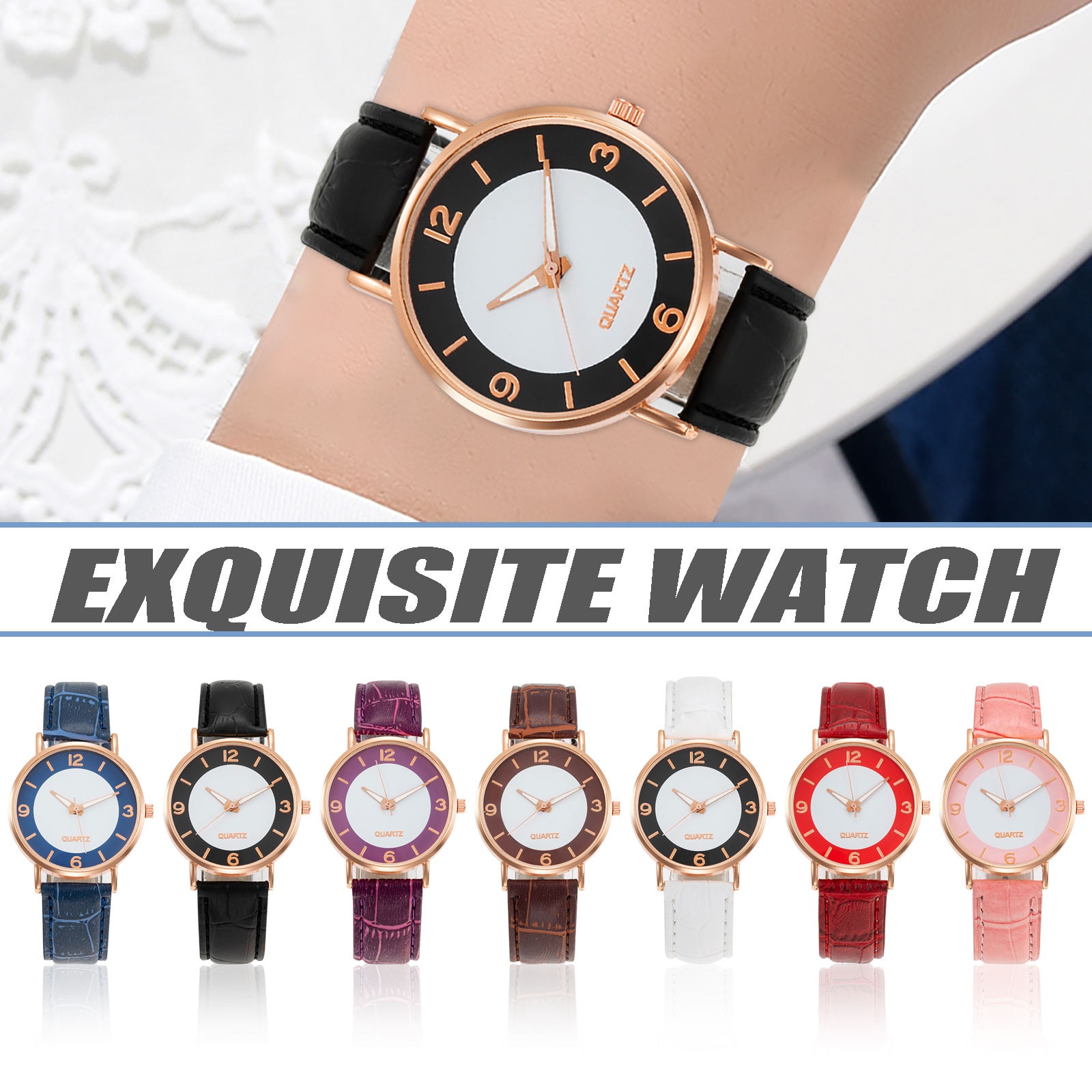 Vrouw Quartz Horloge Leer Diamanten Lichtgevende Retro Vrouwelijke Horloge Riem Quartz Horloge Voor Vriendin