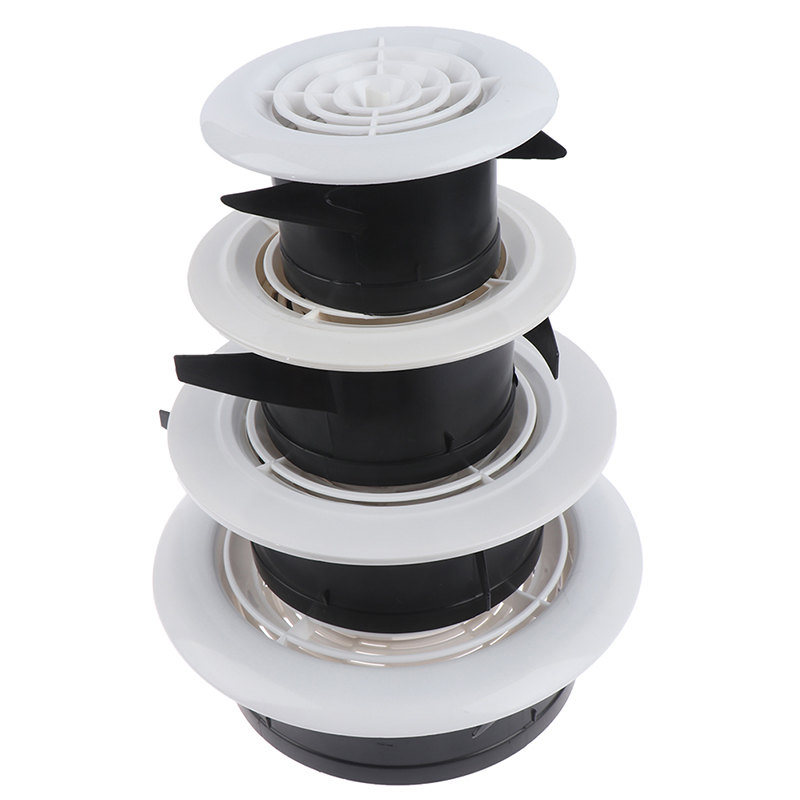ABS Round Vents Adjustable Ventilation Grille Grille Ventilation Round Louver Grille Cover Anti-aging and Odor-free Vent Fan