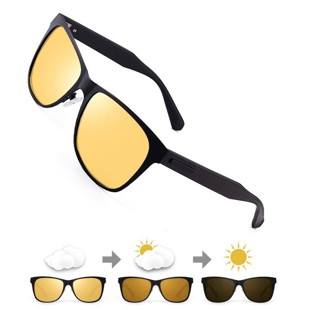 Mörkerseende glasögon för körning kvinnor solglasögon för män polariserade nattsiktsglasögon bil gula linser solglasögon lunette