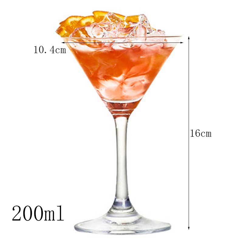 1Pcs Cocktail Glass Kitchen Bar Wine Glass Martini Cup Champagne Flutes Goblet Cup Wedding Party Drinking Glasses vaso: D