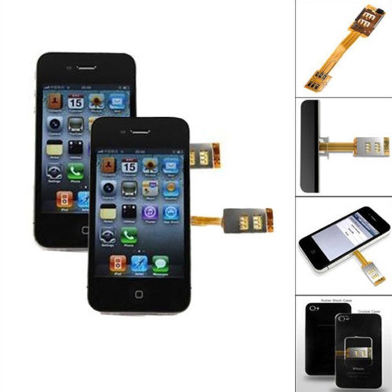 Dual Sim-kaart Dubbele Adapter Converter Compatibel Mobiele Telefoon Iphone Samsung DJA99