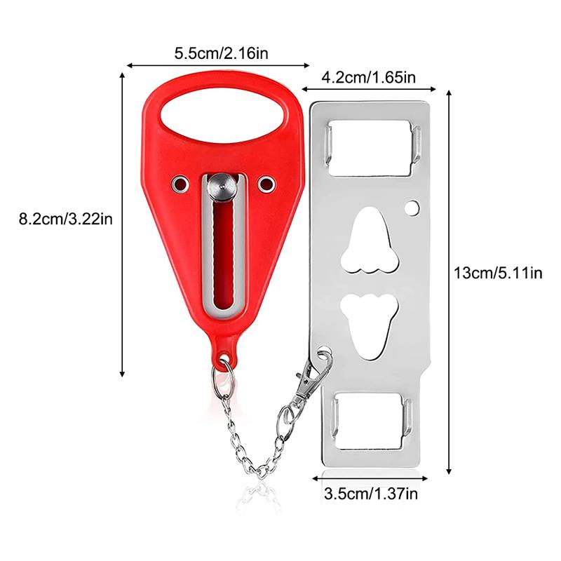 Serrure de porte Portable en métal, verrou de sécurité Anti-vol, pour la maison, l&#39;hôtel, le voyage
