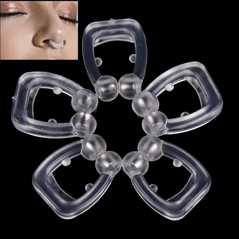2/5 pçs saúde silicone magnético anti ronco parar ronco nariz clipe bandeja sono ajuda apneia guarda noite dispositivo