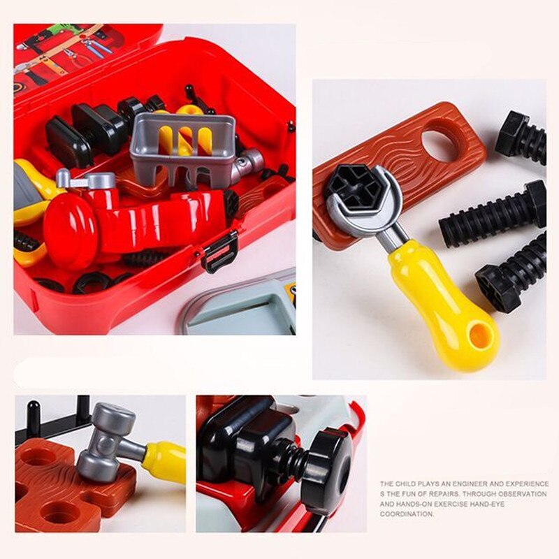 Kids Toolbox Kit Pretend Play Simulation Repair Tools Toys Plastic Game Learning Engineering Tool Toys Xmas For Boys Kids