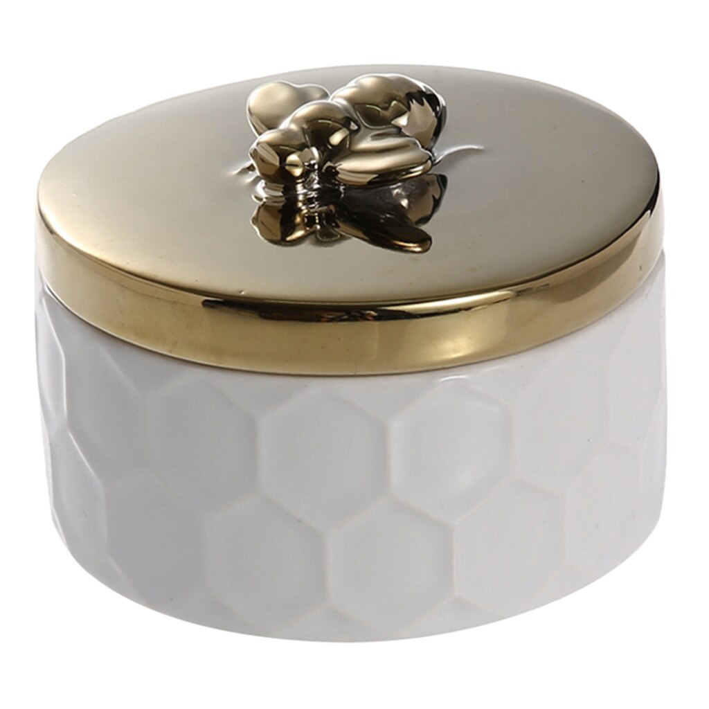 Caja de cerámica para guardar joyas, soporte para anillos, pendientes, collar, organizador para chica, amiga o mamá, novedad
