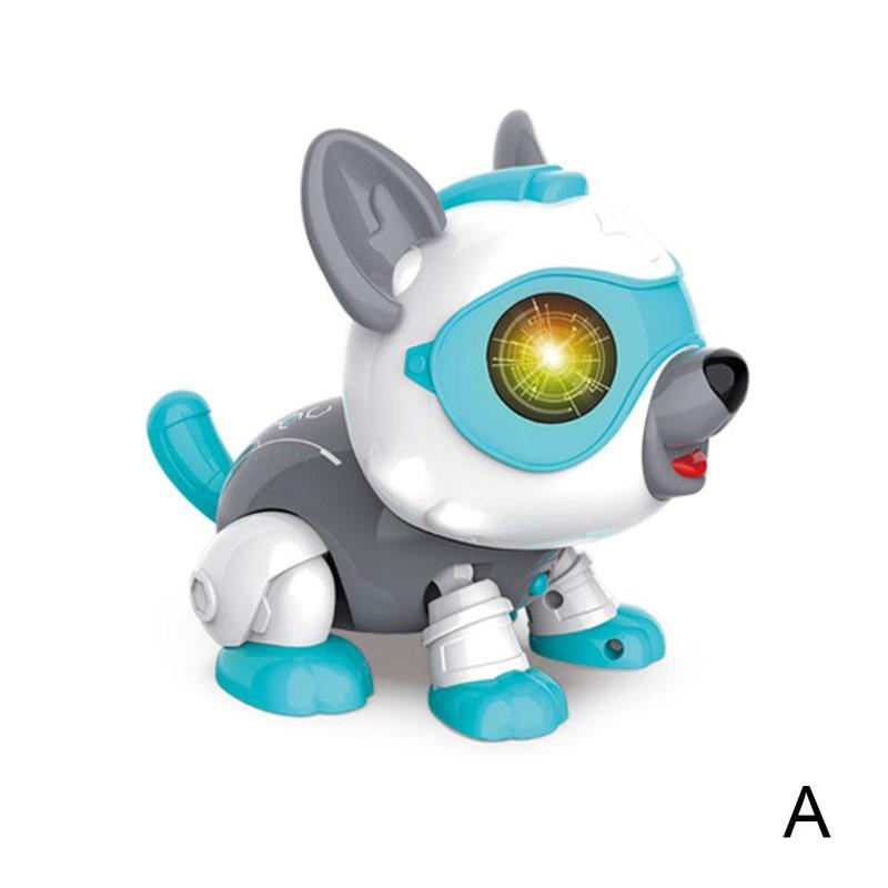 Diy Voice Control Touch Sensor Robot Dog Toy Lighting Sound Effect Timing Function Pet Dog Model: A