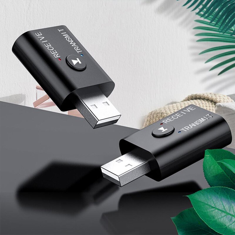 Usb Bluetooth 5.0 Zender Ontvanger 3 In 1 Edr Adapter Dongle 3.5 Mm Aux Voor Tv Pc Hoofdtelefoon Home Stereo auto Hifi Audio