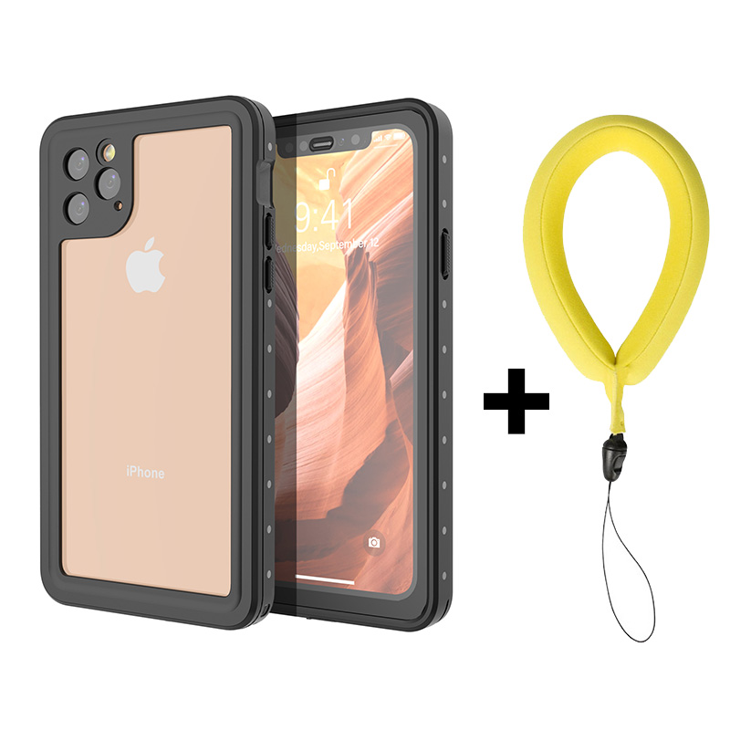 Funda de teléfono de buceo para iPhone 11 Pro Max a prueba de golpes a prueba de polvo de cuerpo completo IP68 funda impermeable para iPhone 11 pro X XS MAX XR 11Pro carcasa de teléfono a prueba de agua: For iPhone X XS / Case with Strap