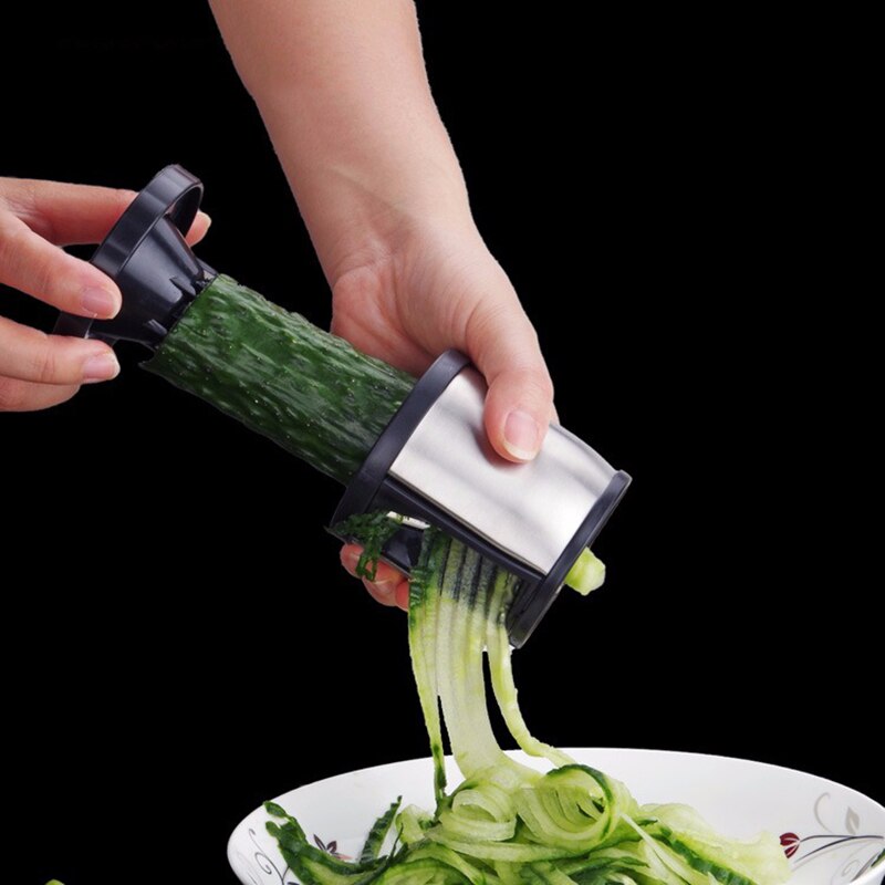 Handheld Stainless Steel Spiral Vegetable Slicer Cutter Vegetable Spiralizer Spiral Slicer Zucchini Kitchen Gadgets KC1699