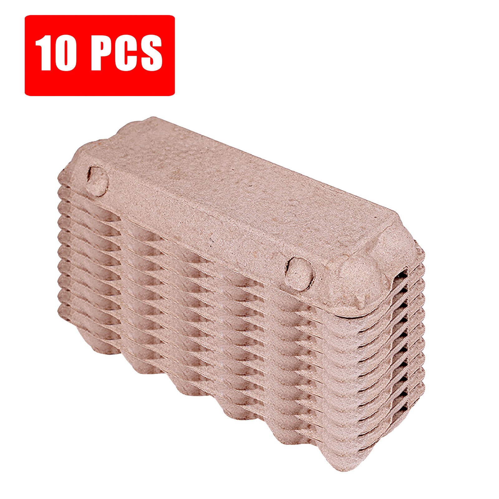 10pcs Paper Pulp Egg Storage Containers Egg Trays Egg Storage Boxes Egg Holders Egg Storage Tray Box Portable Carton QW