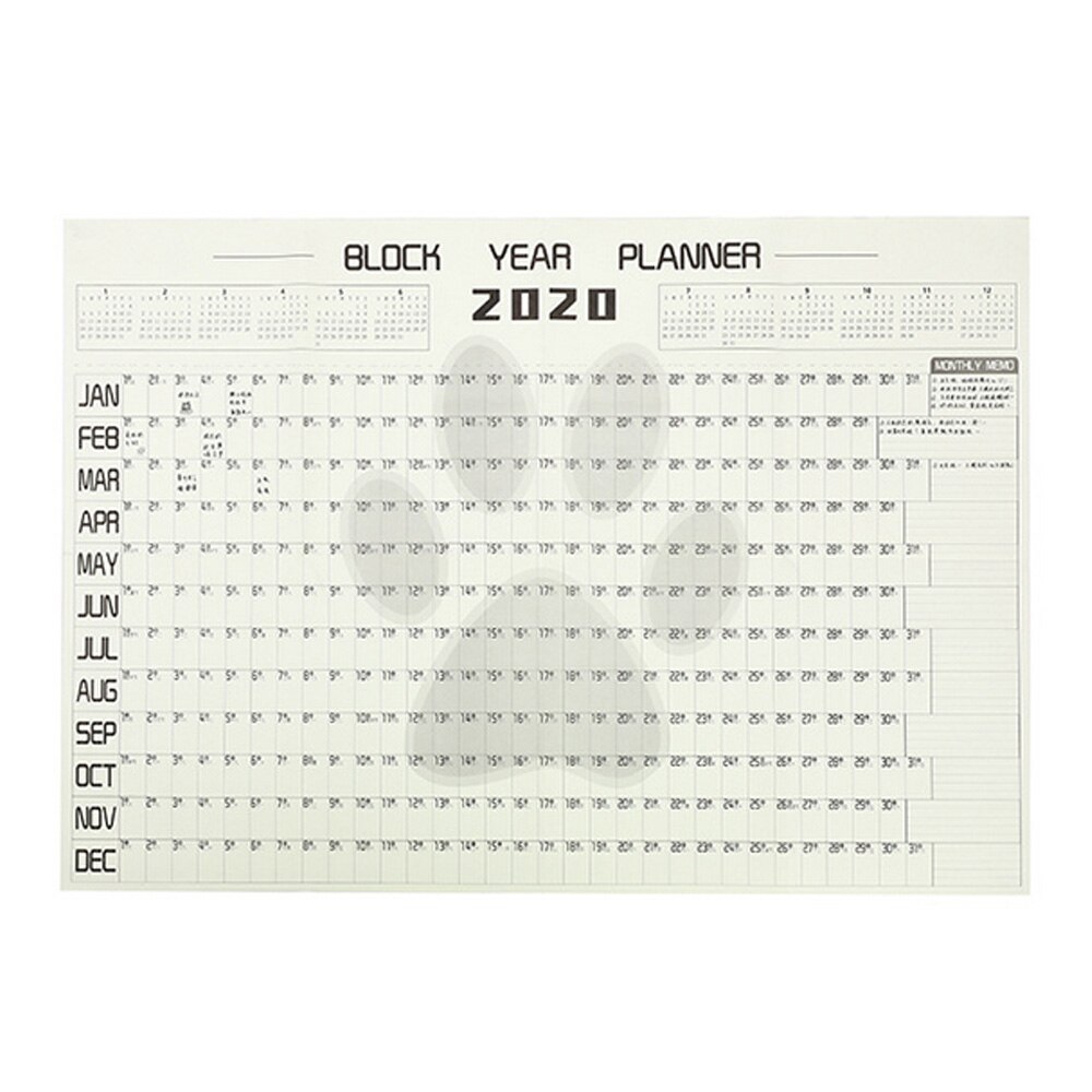 Muur Planner Grote Blok Jaar Planner Dagelijkse Plan Papier Kalender Poster Voor Kantoor School Thuis Leveringen: Style D