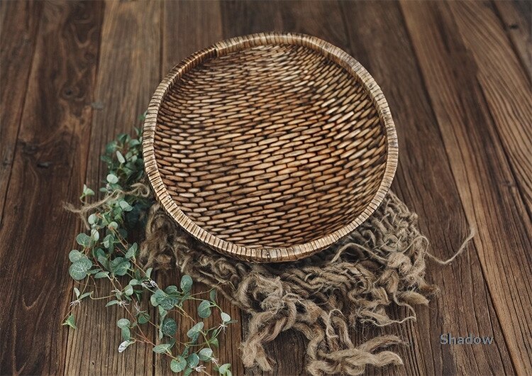 Nyfödda fotografering rekvisita retro baby korg infantil fotografering tillbehör baby posing rekvisita rekvisita naturliga rekvisita: Default Title